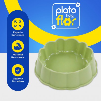 Plato Flor Pequeño - Menta...