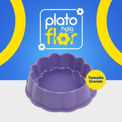 Plato Flor Grande - Violeta...