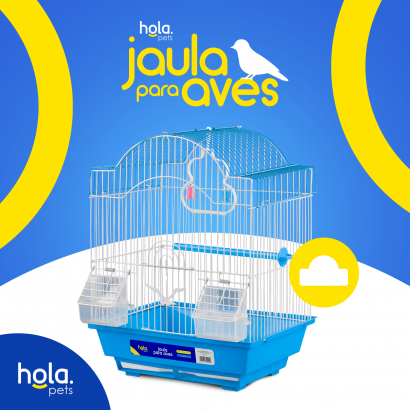 Jaula para aves con techo...